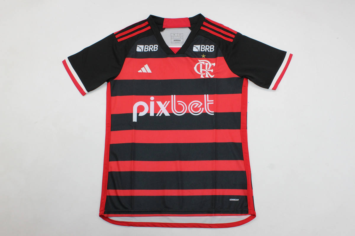 AAA Quality Flamengo 24/25 Home Sponsor Soccer Jersey